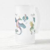 Dragon is een reptielachtig legendarisch matglas bierpul (Voorkant rechts)
