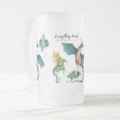 Dragon is een reptielachtig legendarisch matglas bierpul (Voorkant links)