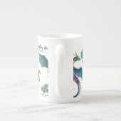 Dragon is een reptielachtig legendarisch porselein kop (Achterkant)