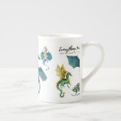 Dragon is een reptielachtig legendarisch porselein kop (Rechts)