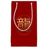 Dragon Jaar 2024 Goudreliëfsymbool S cadeautas (Voorkant)