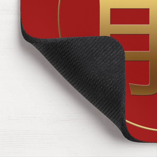 Dragon Jaar goud ingegraveerd Symbool Mousepad Muismat (Hoek)