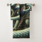Dragon Jabberwocky Schattigee Fantasy Creature Art Bad Handdoek (Insitu)