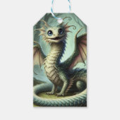 Dragon Jabberwocky Schattigee Fantasy Creature Art Cadeaulabel (Voorkant)