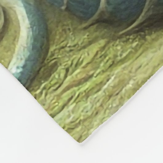 Dragon Jabberwocky Schattigee Fantasy Creature Art Fleece Deken (Hoek)