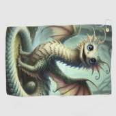 Dragon Jabberwocky Schattigee Fantasy Creature Art Golfhanddoek (Horizontaal)