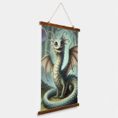 Dragon Jabberwocky Schattigee Fantasy Creature Art Hangend Wandkleed (Gebogen)