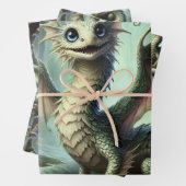 Dragon Jabberwocky Schattigee Fantasy Creature Art Inpakpapier Vel (In situ)