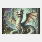 Dragon Jabberwocky Schattigee Fantasy Creature Art Inpakpapier Vel (Voorkant)