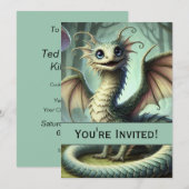 Dragon Jabberwocky Schattigee Fantasy Creature Art Kaart (Voorkant / Achterkant)