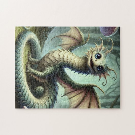 Dragon Jabberwocky Schattigee Fantasy Creature Art Legpuzzel (Horizontaal)