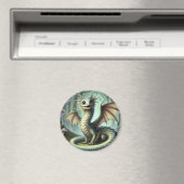 Dragon Jabberwocky Schattigee Fantasy Creature Art Magneet (Insitu (Vaatwasser))