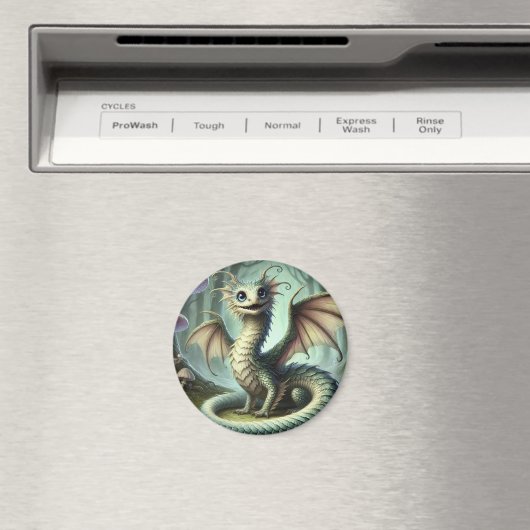 Dragon Jabberwocky Schattigee Fantasy Creature Art Magneet (Insitu (Vaatwasser))