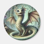 Dragon Jabberwocky Schattigee Fantasy Creature Art Magneet (Voorkant)