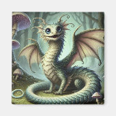 Dragon Jabberwocky Schattigee Fantasy Creature Art Magneet (Voorkant)