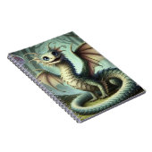 Dragon Jabberwocky Schattigee Fantasy Creature Art Notitieboek (Rechterzijde)