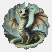 Dragon Jabberwocky Schattigee Fantasy Creature Art Ornament Kaart (Achterkant)