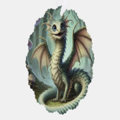Dragon Jabberwocky Schattigee Fantasy Creature Art Ornament Kaart (Rechts)