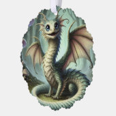 Dragon Jabberwocky Schattigee Fantasy Creature Art Ornament Kaart (Links)