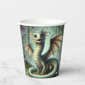 Dragon Jabberwocky Schattigee Fantasy Creature Art Papieren Bekers (Voorkant)