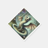 Dragon Jabberwocky Schattigee Fantasy Creature Art Servet (Hoek)