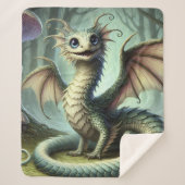 Dragon Jabberwocky Schattigee Fantasy Creature Art Sherpa Deken (Voorkant)