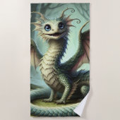 Dragon Jabberwocky Schattigee Fantasy Creature Art Strandlaken (Voorkant)