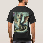 Dragon Jabberwocky Schattigee Fantasy Creature Art T-shirt (Achterkant)