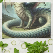 Dragon Jabberwocky Schattigee Fantasy Creature Art Theedoek (Gevouwen)