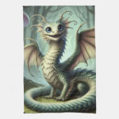 Dragon Jabberwocky Schattigee Fantasy Creature Art Theedoek (Verticaal)