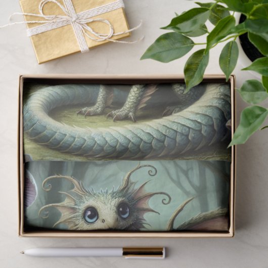 Dragon Jabberwocky Schattigee Fantasy Creature Art Tissuepapier (Geschenk)