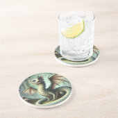 Dragon Jabberwocky Schattigee Fantasy Creature Art Zandsteen Onderzetter (Zijkant)