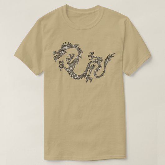Dragon Japan Retro Style Asia Mosaic Dragon 301 T-shirt (Design voorkant)