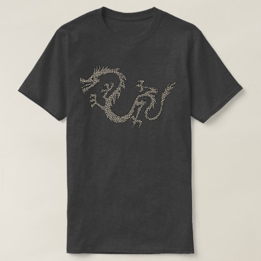 Dragon Japan Retro Style Asia Mosaic Dragon T-shirt (Design voorkant)
