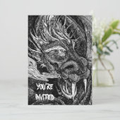 Dragon: "Je bent uitgenodigd" uitnodiging (Staand voorkant)