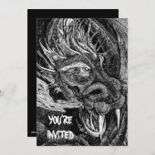 Dragon: "Je bent uitgenodigd" uitnodiging (Voorkant / Achterkant)