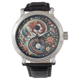 Dragon Jing y jang Horloge