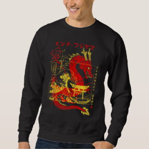 Dragon Kanji Dragon met Japanse Torii Trui