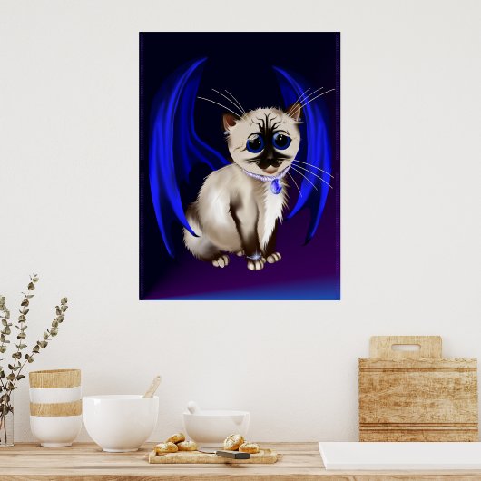 Dragon Kat Poster (Keuken)