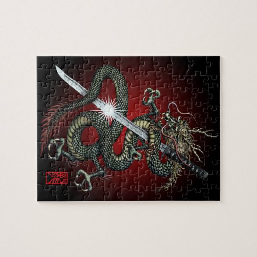 Dragon katana3 legpuzzel (Horizontaal)