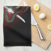 Dragon katana3 theedoek (Quarter Fold)