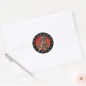 Dragon katana 2 ronde sticker (Envelop)