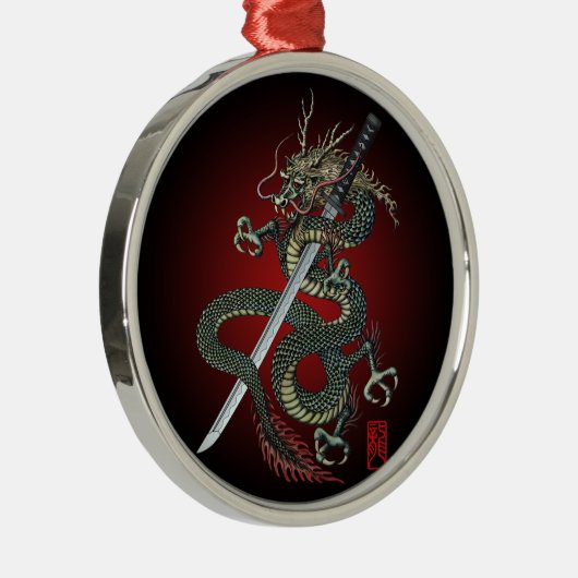 Dragon katana metalen ornament (Rechts)