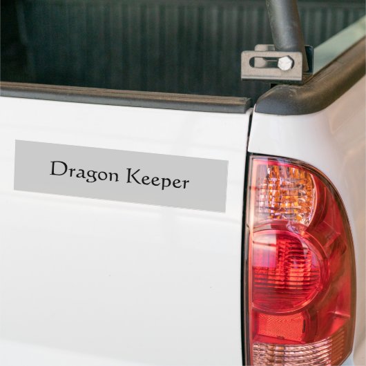 Dragon Keeper Bumpersticker (Op Truck)