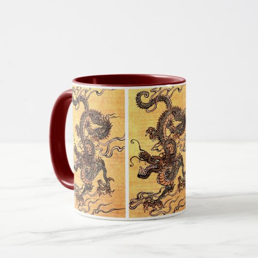 dragon keramische Mok (Voorkant links)