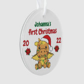 Dragon kerstbaby's eerste kerstdag ornament (voorkant)