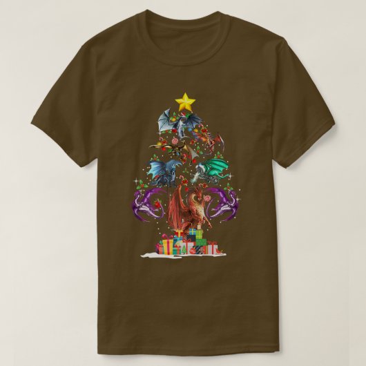 Dragon kerstboom Dragon Lover Kerstmis T-shirt (Design voorkant)