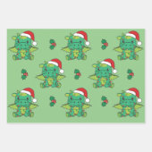 Dragon Kerstmis Winter Dieren Vakantie Draken Inpakpapier Vel (Voorkant 3)