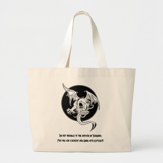Dragon Ketchup 1 Grote Tote Bag (Voorkant)