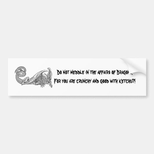 Dragon Ketchup 2 Bumpersticker (Voorkant)